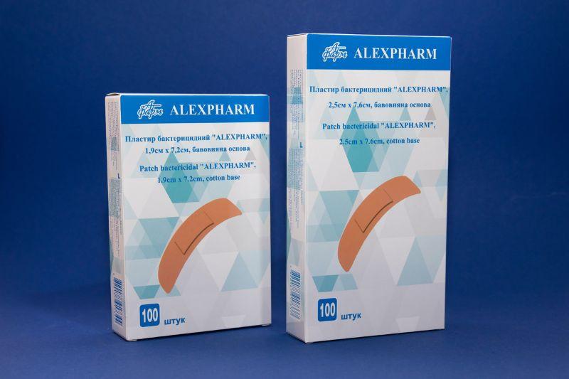 Пластир бактерицидний "ALEXPHARM", 2,5см х 7,6см, бавовняна основа